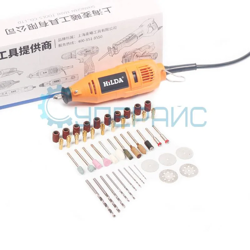 Электрический гравер HiLDA MD6030 с набором насадок фото 2