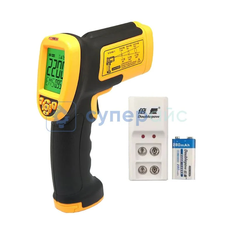 Промышленный пирометр SMART SENSOR AS892 с зарядным устройством фото 1