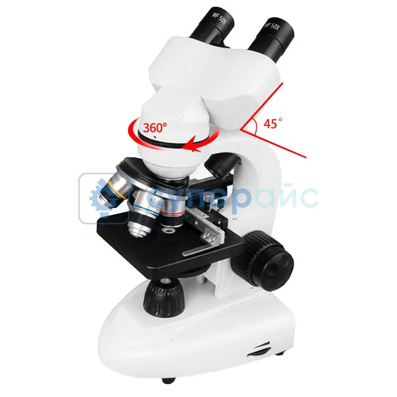 Учебный бинокулярный микроскоп Damingzhi (5000х) фото 3