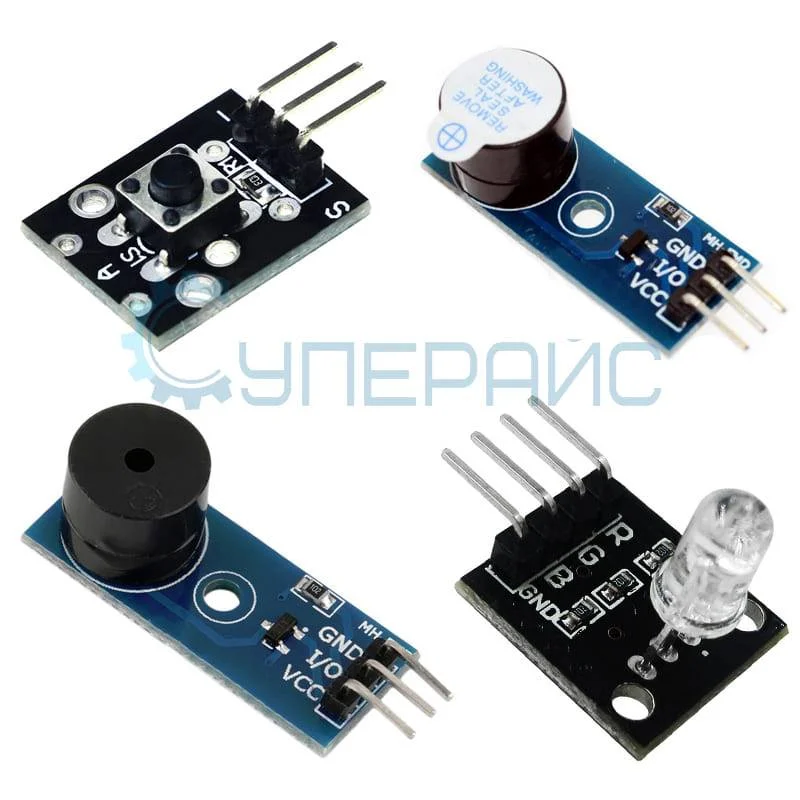 Набор из 20 датчиков с макетной платой и GPIO адаптером фото 5