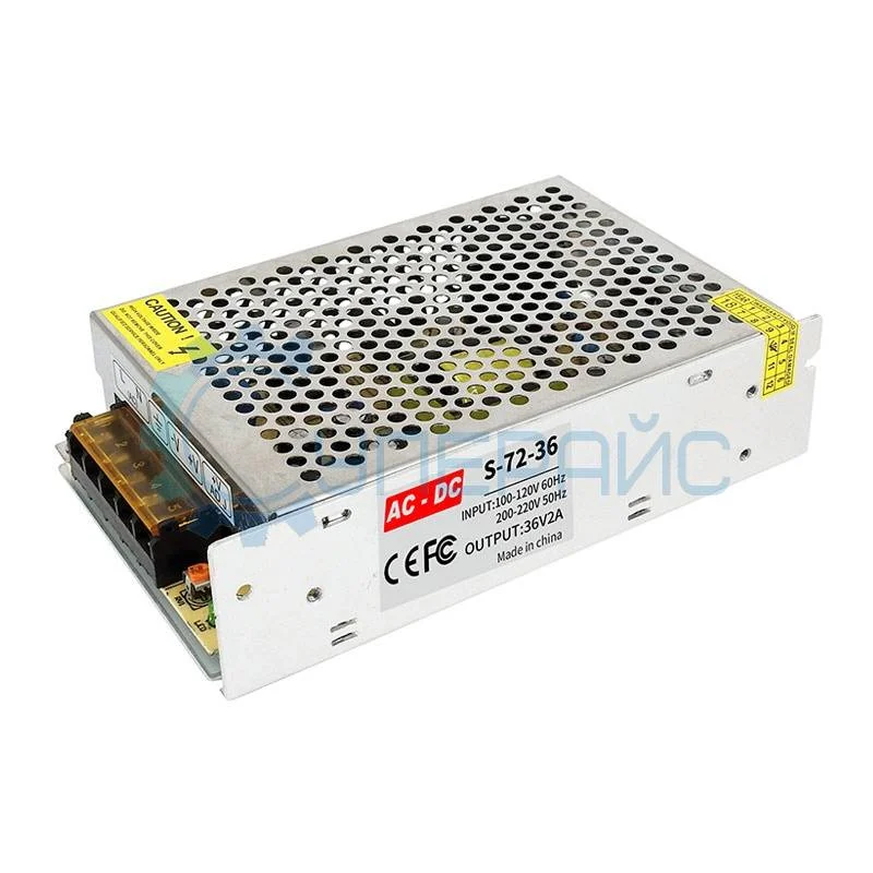 Блок питания S-72-36 (36В, 2А) фото 1