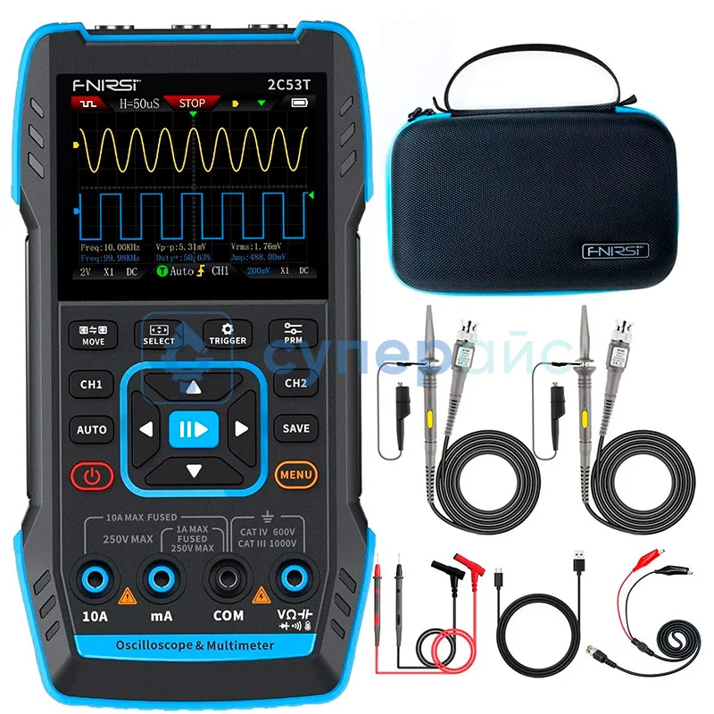 Ручной осциллограф FNIRSI 2C53T Plus фото 1