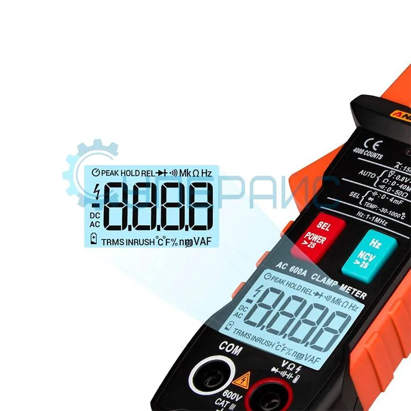 Токовые клещи переменного тока ANENG ST205 с функцией мультиметра фото 5