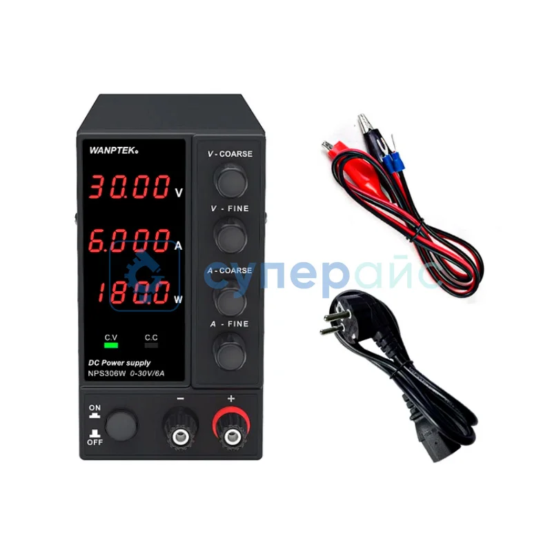 Мини блок питания Wanptek NPS306W с четырехразрядным дисплеем (30В, 6А) фото 5