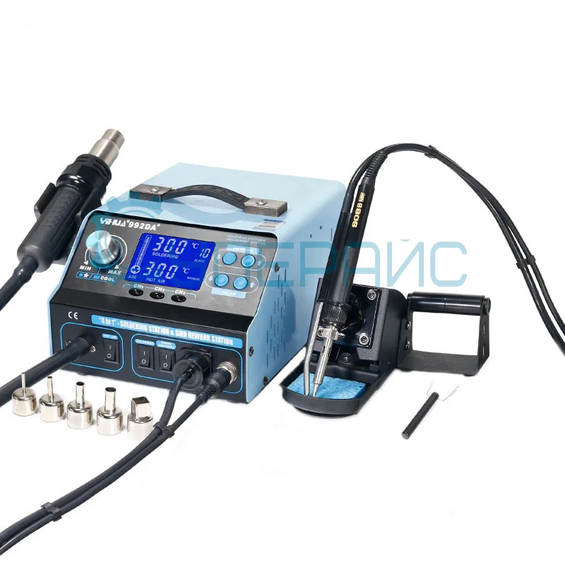 Паяльная станция YIHUA 992DA+ с дымоуловителем фото 1