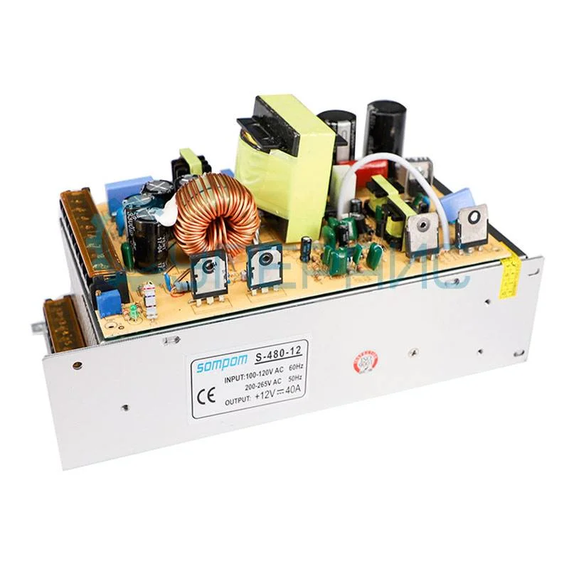 Источник питания SOMPOM S-480-12 (12В, 40А) фото 3
