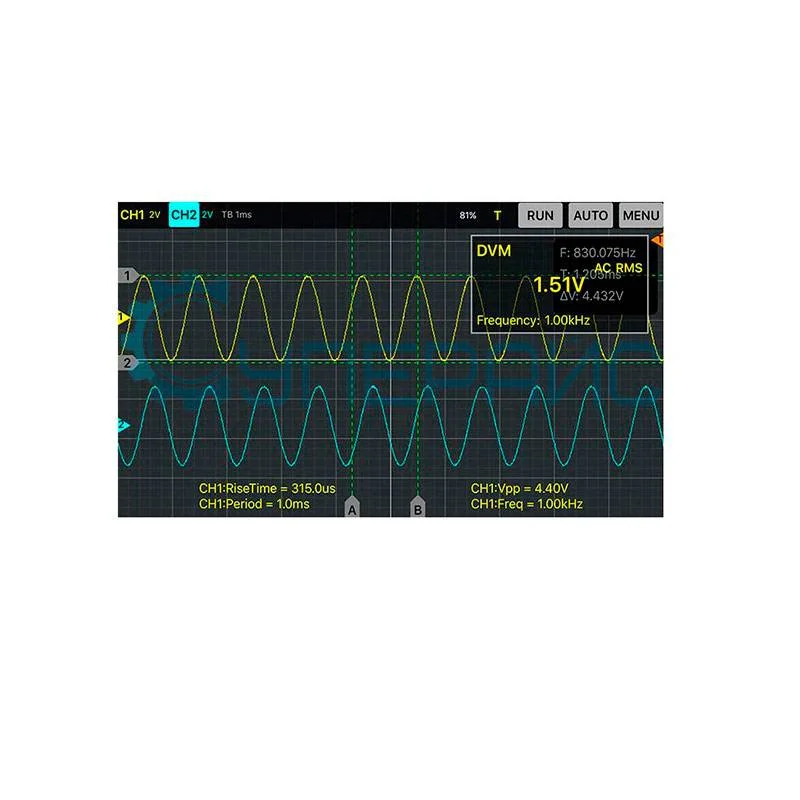 Цифровой USB осциллограф Hantek iDSO1070A с поддержкой WiFi (2 канала, 70 МГц) фото 8