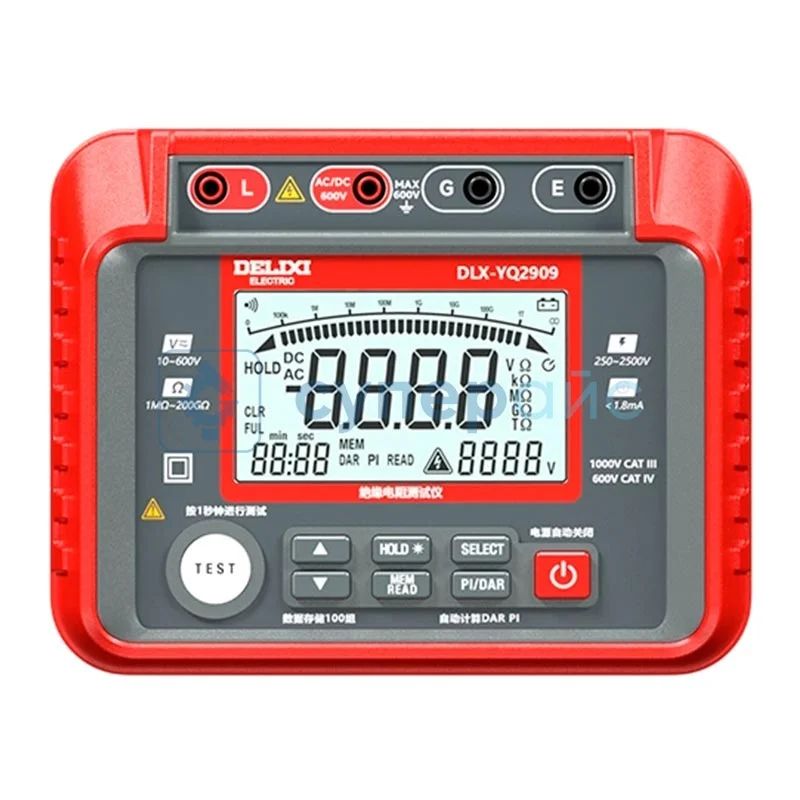 Измеритель сопротивления изоляции Delixi DLX-YQ2909 фото 1