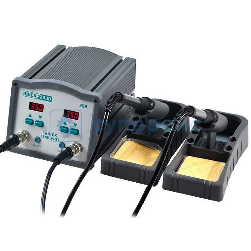 Паяльная станция Quick 203D с двумя паяльниками фото 1