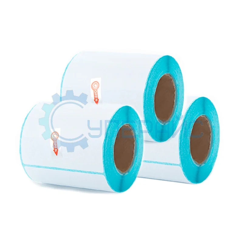 Термоэтикетка самоклеящаяся 40x30 мм, 3 рулона, 500 этикеток, ECO без печати, со втулкой фото 1