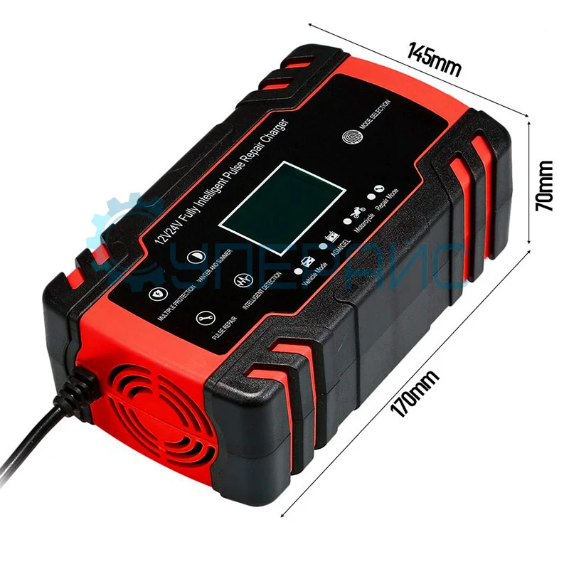 Быстрая зарядка для автомобильного аккумулятора ANHTCzyx ZYX-J30 (12 В/8 А, 24 В/4 А) фото 2