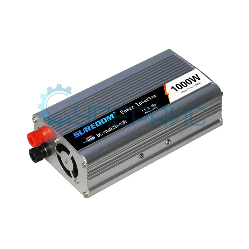Инвертор для автомобиля SUREDOM YSCZ-1000W, 24В-220В, 1000 Вт фото 4