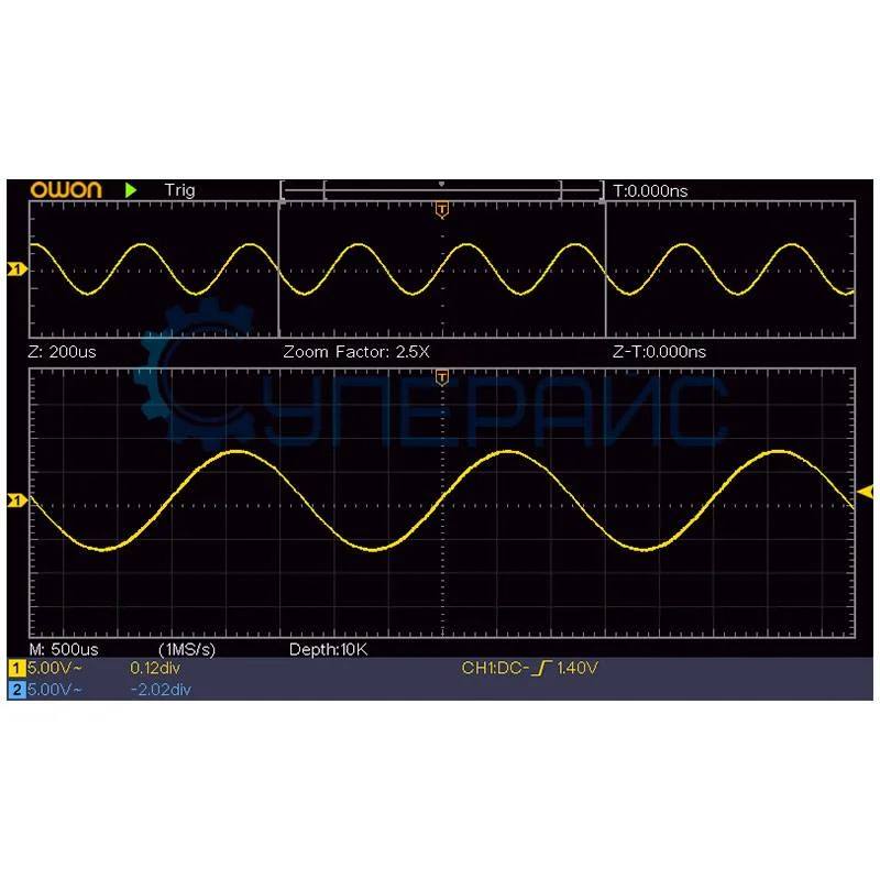 Цифровой запоминающий осциллограф OWON SDS1022 (2 канала, 20 МГц) фото 8