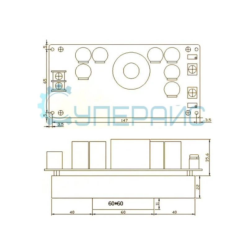 Преобразователь со стабилизатором тока 20В-70В фото 7