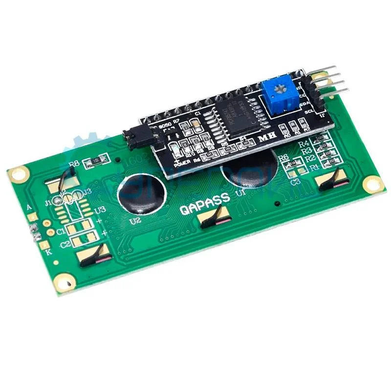 Символьный дисплей LCD1602A синяя подсветка с IIC/I2C для Arduino фото 4