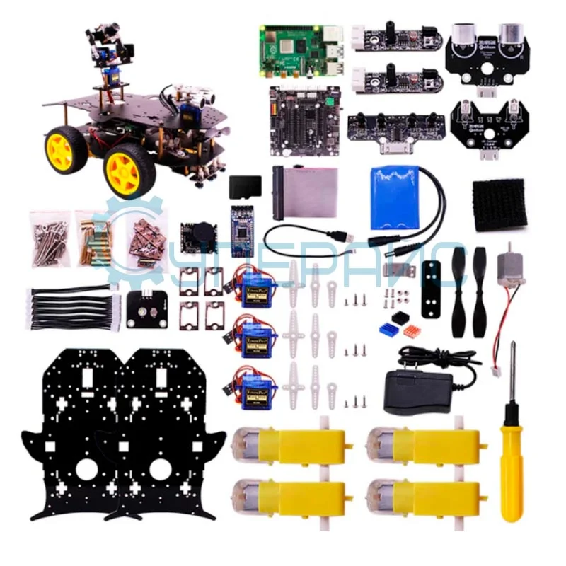 Робот-конструктор с камерой Yahboom Raspberry Pi 4 B 4WD smart robot фото 4