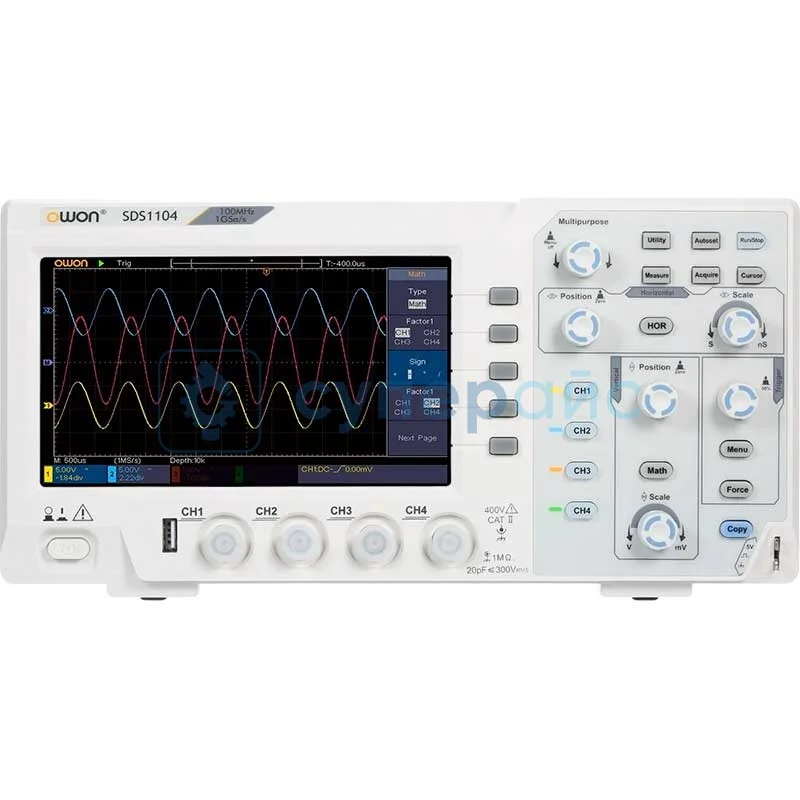Прецизионный осциллограф OWON SDS1104 (4 канала, 100 МГц) фото 1