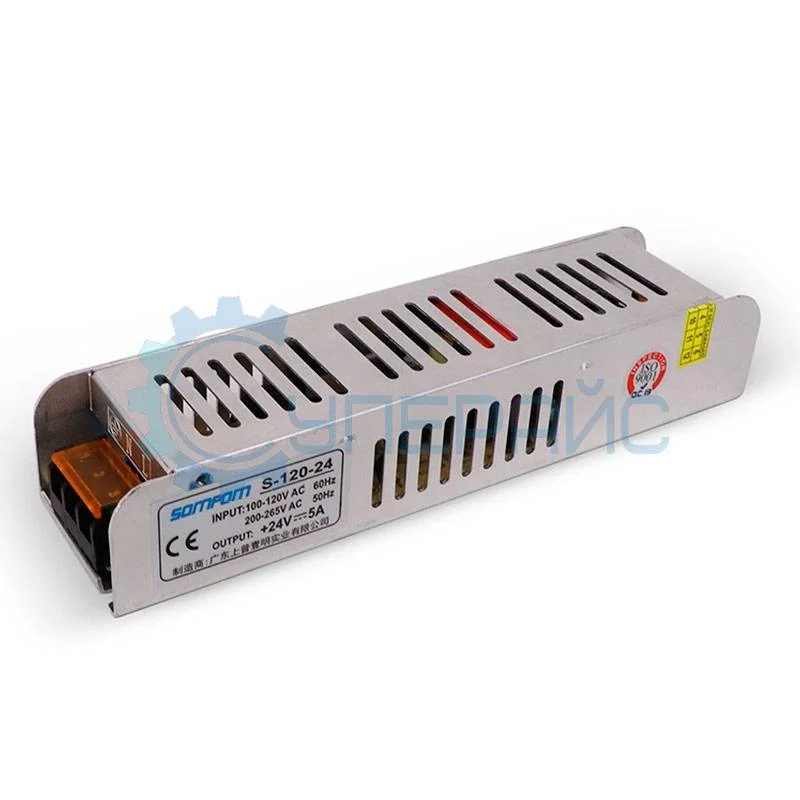 Импульсный блок питания SOMPOM S-120-24 (24В, 5А) фото 1