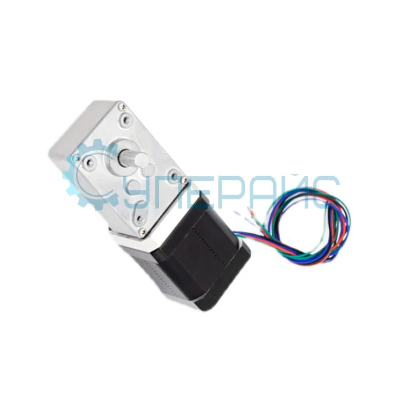 Электродвигатель с червячным редуктором UMot 42HSC1409 (1:100) и односторонним выходным валом фото 1