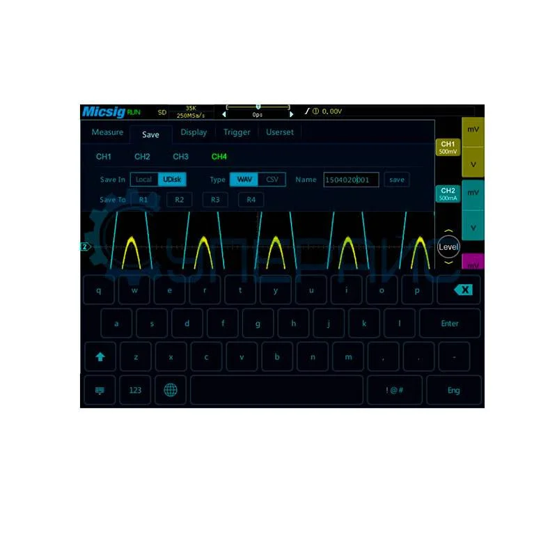 Планшетный цифровой осциллограф Micsig TO1072 Plus (2 канала, 70 МГц) фото 17