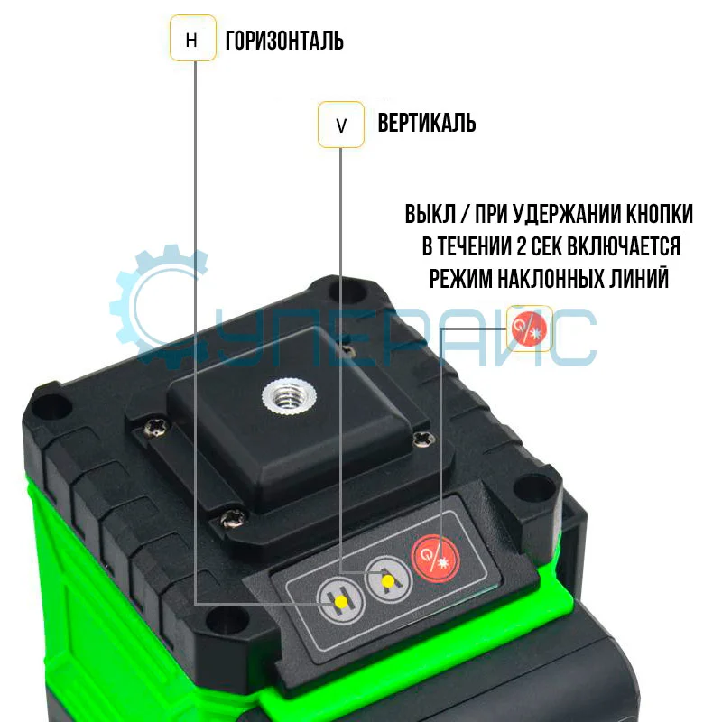 Нивелир GUANG CHEN GCFK-A (12 лучей) с подъемной платформой фото 3