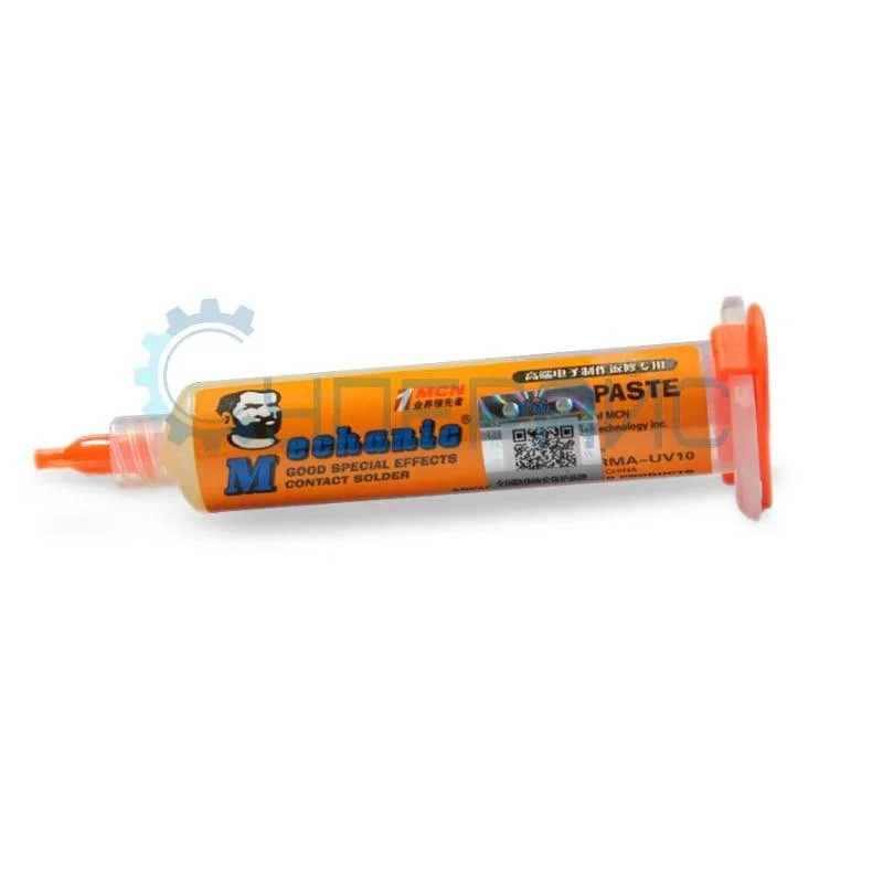 Флюс для пайки BGA MECHANIC MCN-UV10 (10 мл, в шприце) фото 2