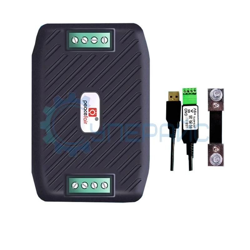 Вольтамперметр Peacefair PZEM-017 с шунтом 100А и конвертером USB - RS-485 фото 1