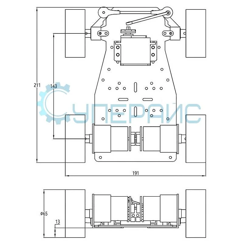 Колесная платформа шасси WHEELTEC (high edition) на STM32 фото 2