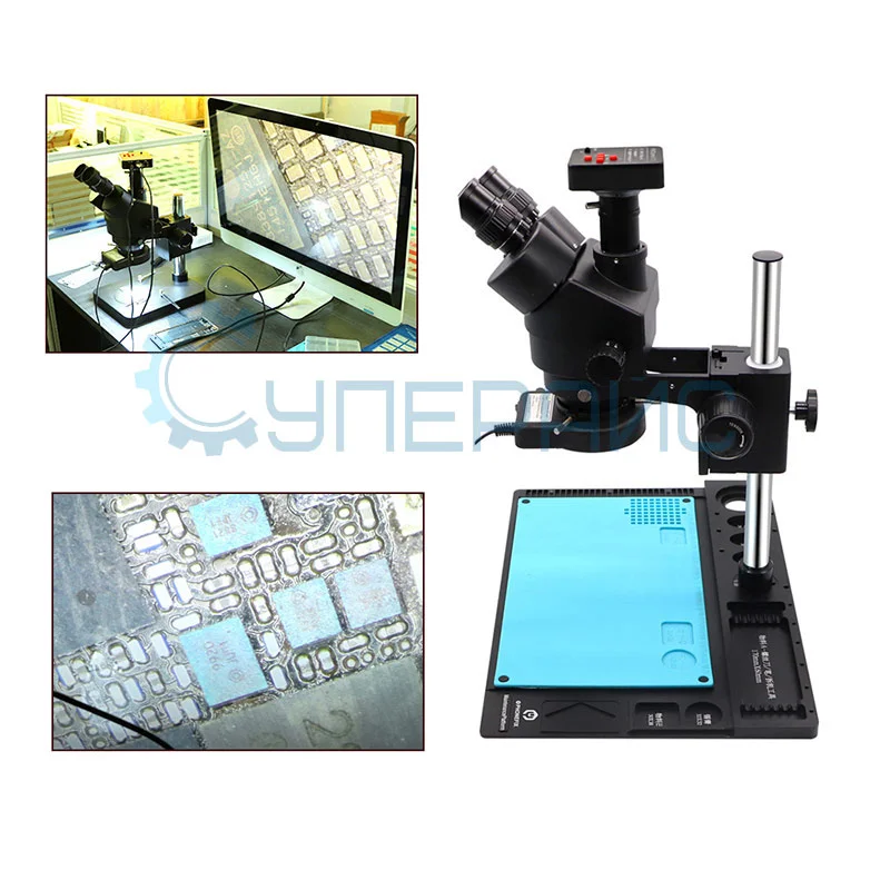 Стереомикроскоп тринокуляр PHONEFIX FX223B с камерой 38 Мп фото 8