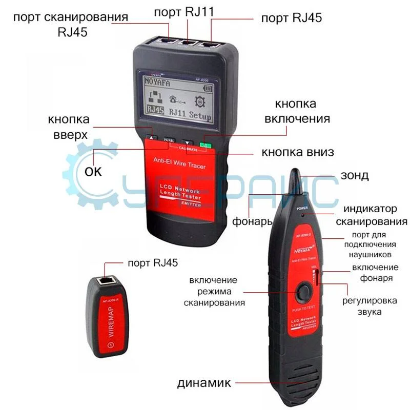 Тестер витой пары Noyafa NF-8200 фото 6