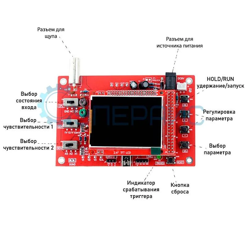 Портативный цифровой осциллограф FNIRSI DSO138 (в сборе + корпус) фото 1