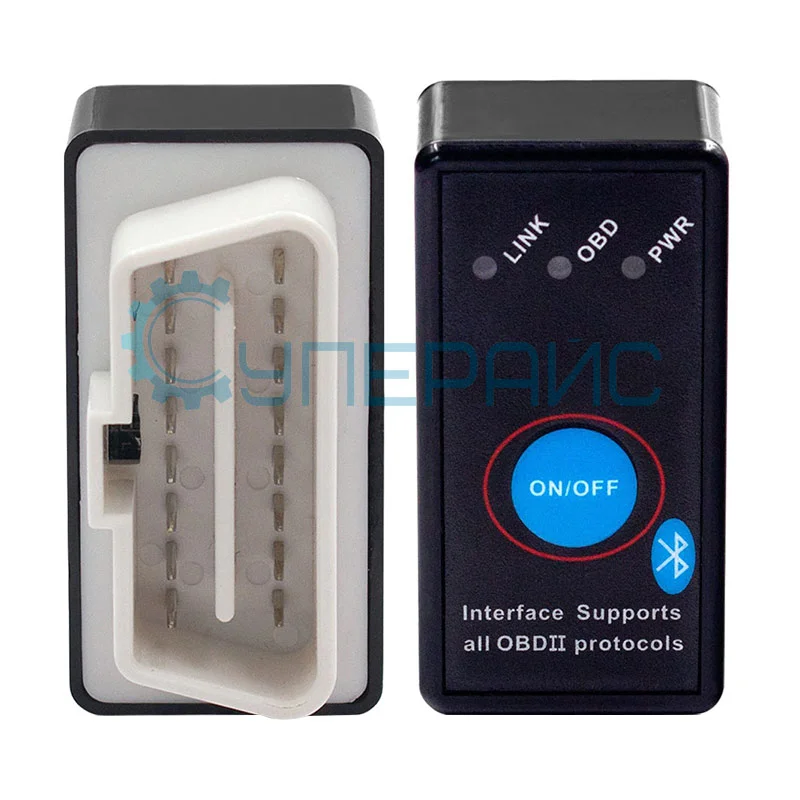 Автоадаптер ELM327 Bluetooth 4.0 mini 1.5 с кнопкой on-off на чипе PIC18F25K80 фото 1