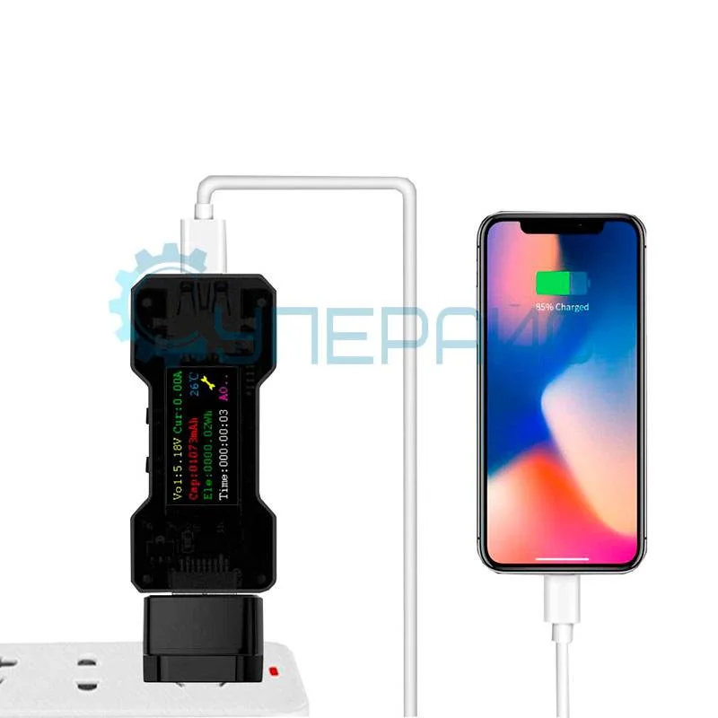 USB тестер измерения емкости аккумуляторов FNIRSI FNB18 фото 4
