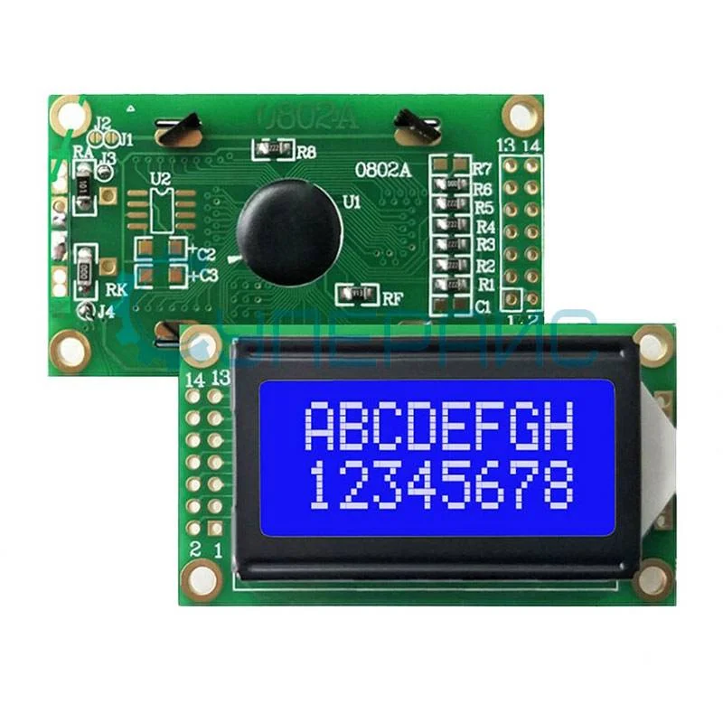 ЖК дисплей LCD0802 8x2 с синей подсветкой фото 2