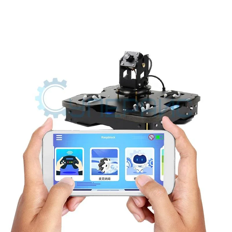 Набор для сборки робота на меканум-колёсах Yahboom Raspblock AI Smart Car на базе Raspberry Pi 4B (2 ГБ) фото 5