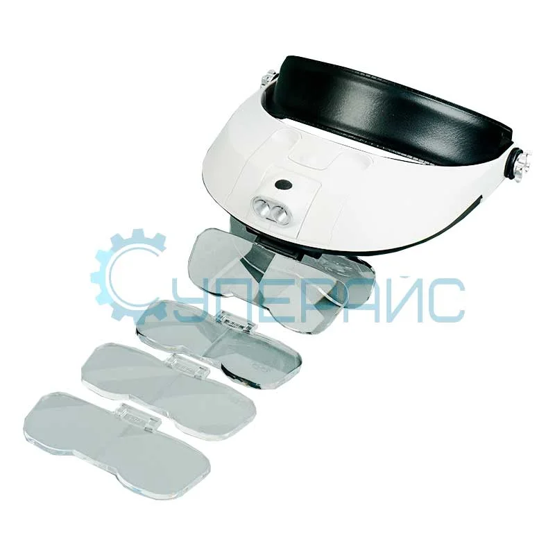 Налобная лупа-очки FZHY BSTMG81001-G с подсветкой фото 3