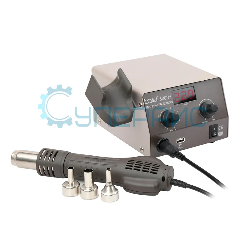 Паяльная термовоздушная станция Baku BA-600D+, 450 Вт фото 1