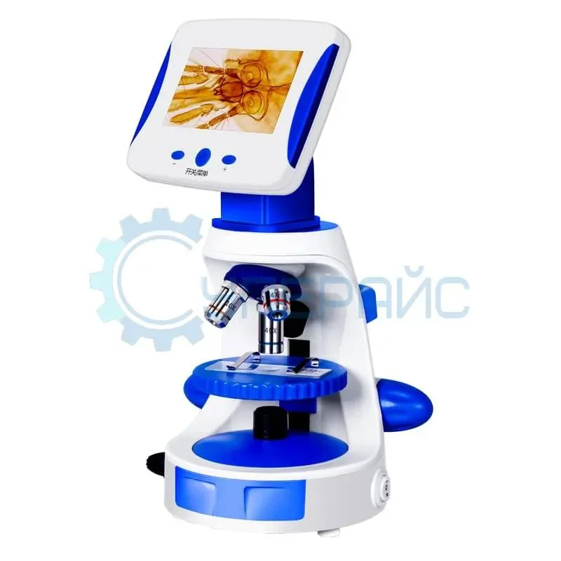 Учебный биологический микроскоп 2000X с дисплеем фото 1