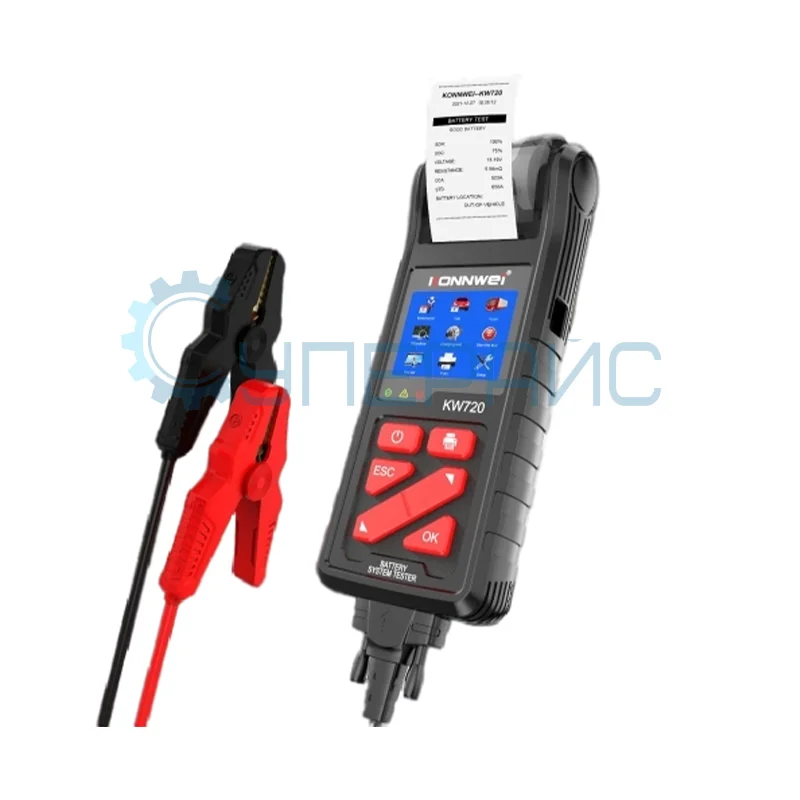 Тестер аккумуляторных батарей Konnwei KW720 со встроенным принтером фото 2
