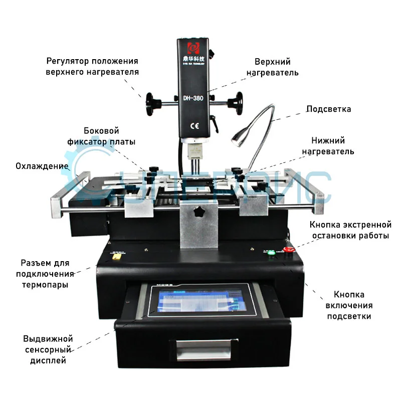 Инфракрасная паяльная станция для BGA корпусов Dinghua DH-380 фото 1