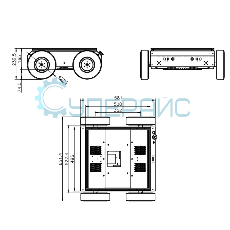 Робот-машина WHEELTEC R550 (4WD) PLUS ROS на плате Raspberry Pi 4B с независимой подвеской фото 1
