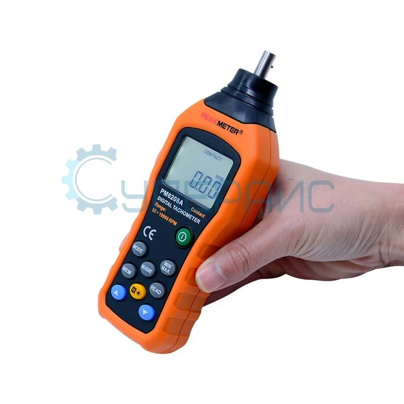 Цифровой контактный тахометр PeakMeter PM6208A фото 2