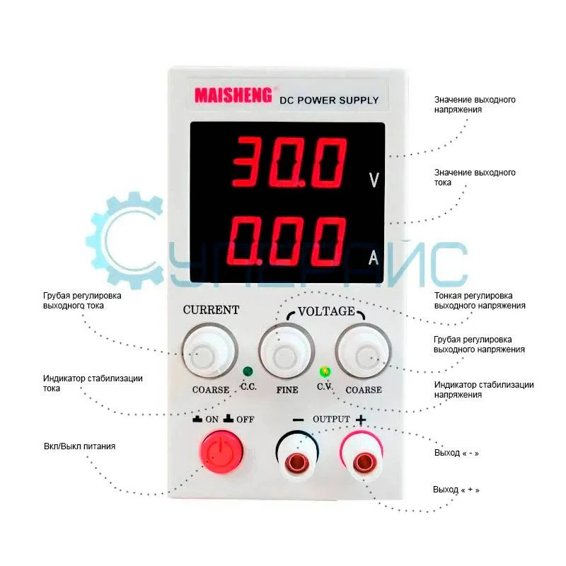 Импульсный блок питания MAISHENG MN-3010D (30В, 10А) фото 1