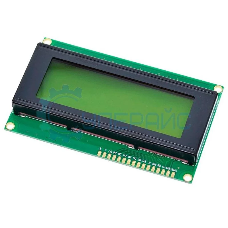 Символьный LCD дисплей 2004A 20x4 с зеленой подсветкой фото 1