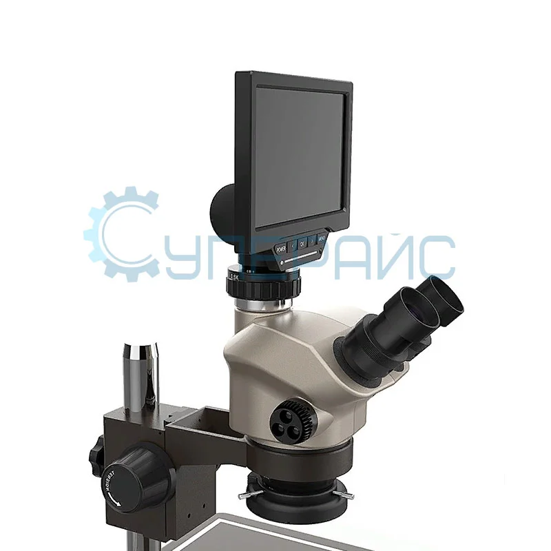 Видеомикроскоп тринокулярный Baku BA-012 с монитором 7 дюймов фото 3