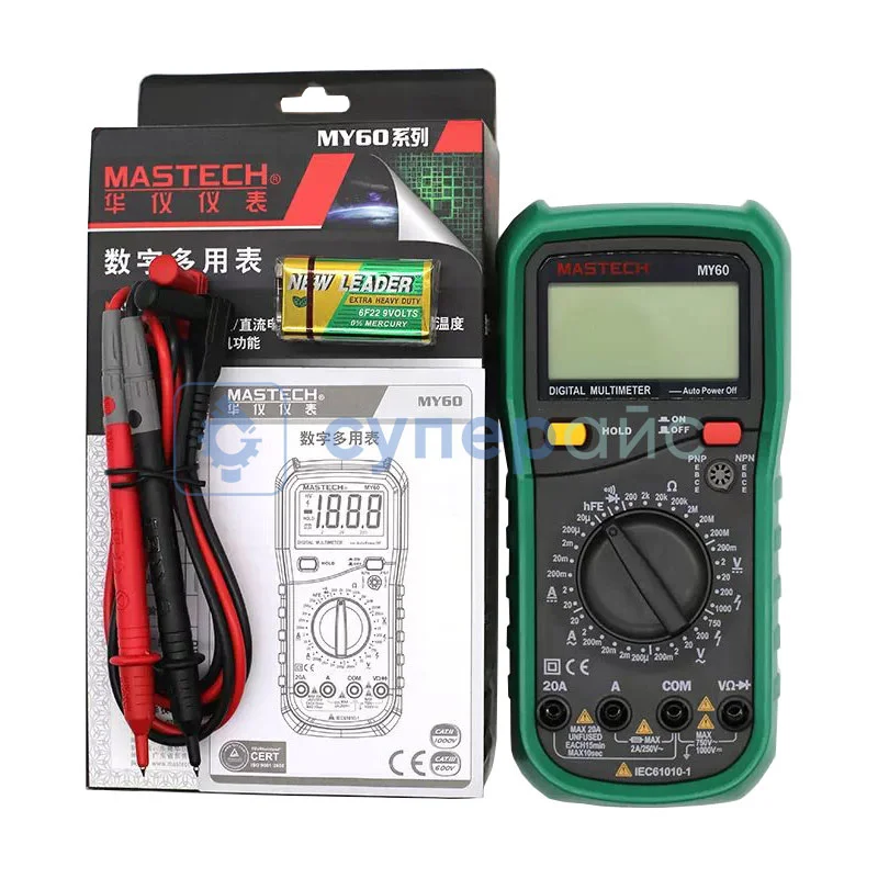 Портативный мультиметр MasTech MY60 фото 2