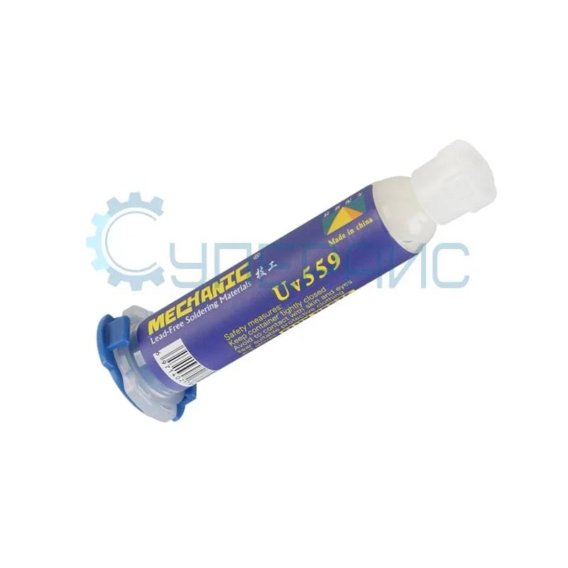 Флюс для пайки BGA MECHANIC Uv559 (10 мл, в шприце) фото 1