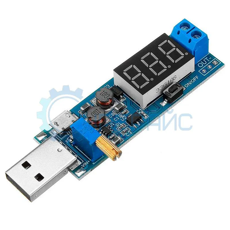 USB преобразователь XY-UP с вольтметром и регулировкой напряжения фото 1