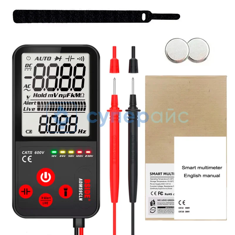 Карманный цифровой мультиметр BSIDE ADMS9LN фото 4