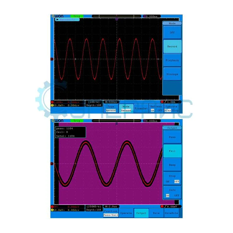 Двухканальный цифровой осциллограф OWON SDS7102E (2 канала, 100 МГц) фото 6